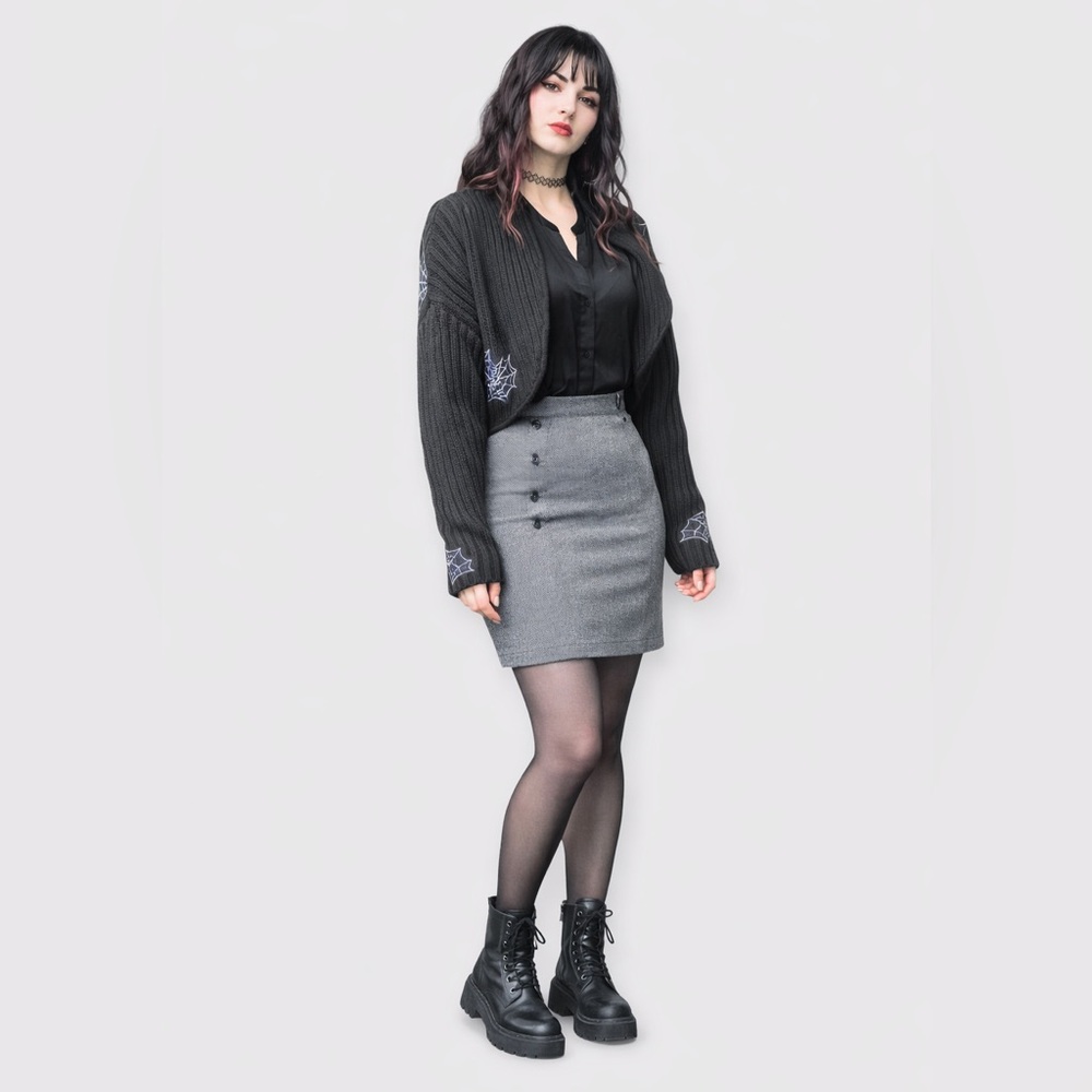 Disturbia Catch Feelings Embroidered Knit Bolero Size S - Picture 12 of 12